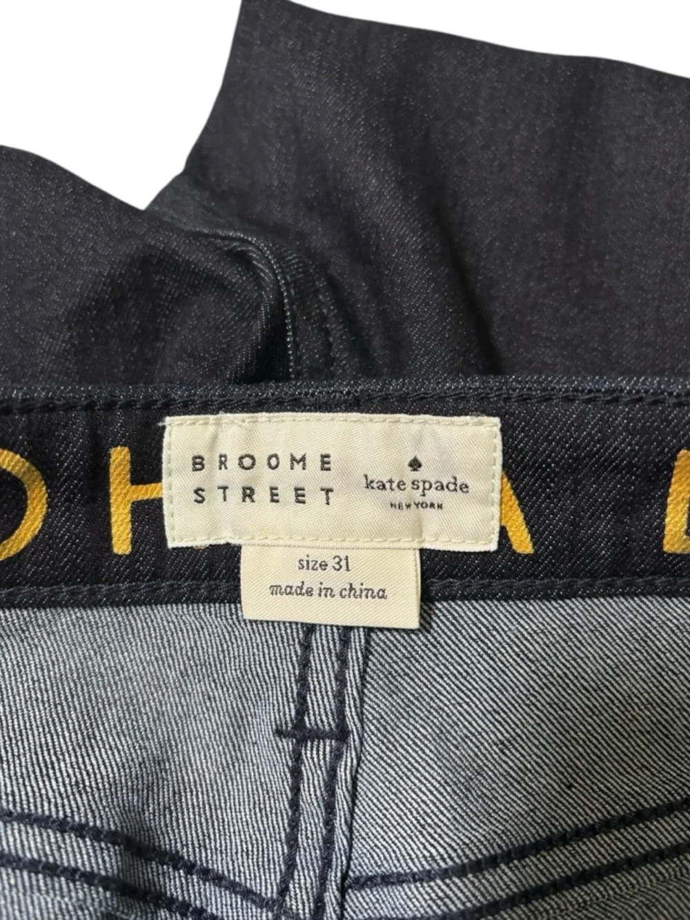 Kate Spade Broome Street Dark Wash Jeans Size 31 Straight Leg Ankle Stretch